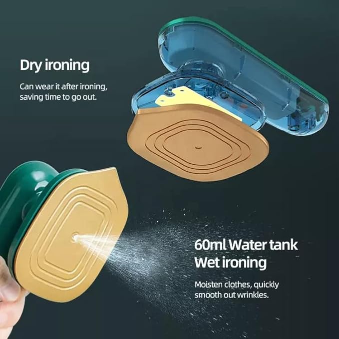 Micro Steam Iron Portable Mini Ironing Machine Handheld Household Steam Iron Mini Steam Handheld Fabric Garment Steamer | Dry iron with spray